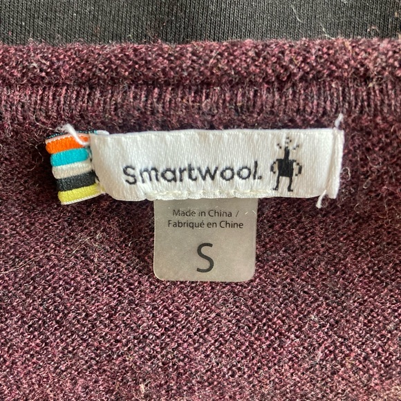 Smartwool Colorblock Sweater in Burgundy and Pink - Picture 3 of 5